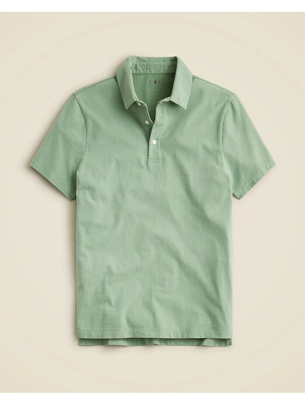 J.CREW Men’s Sueded Soft Cotton Polo Shirt In Sage-XL